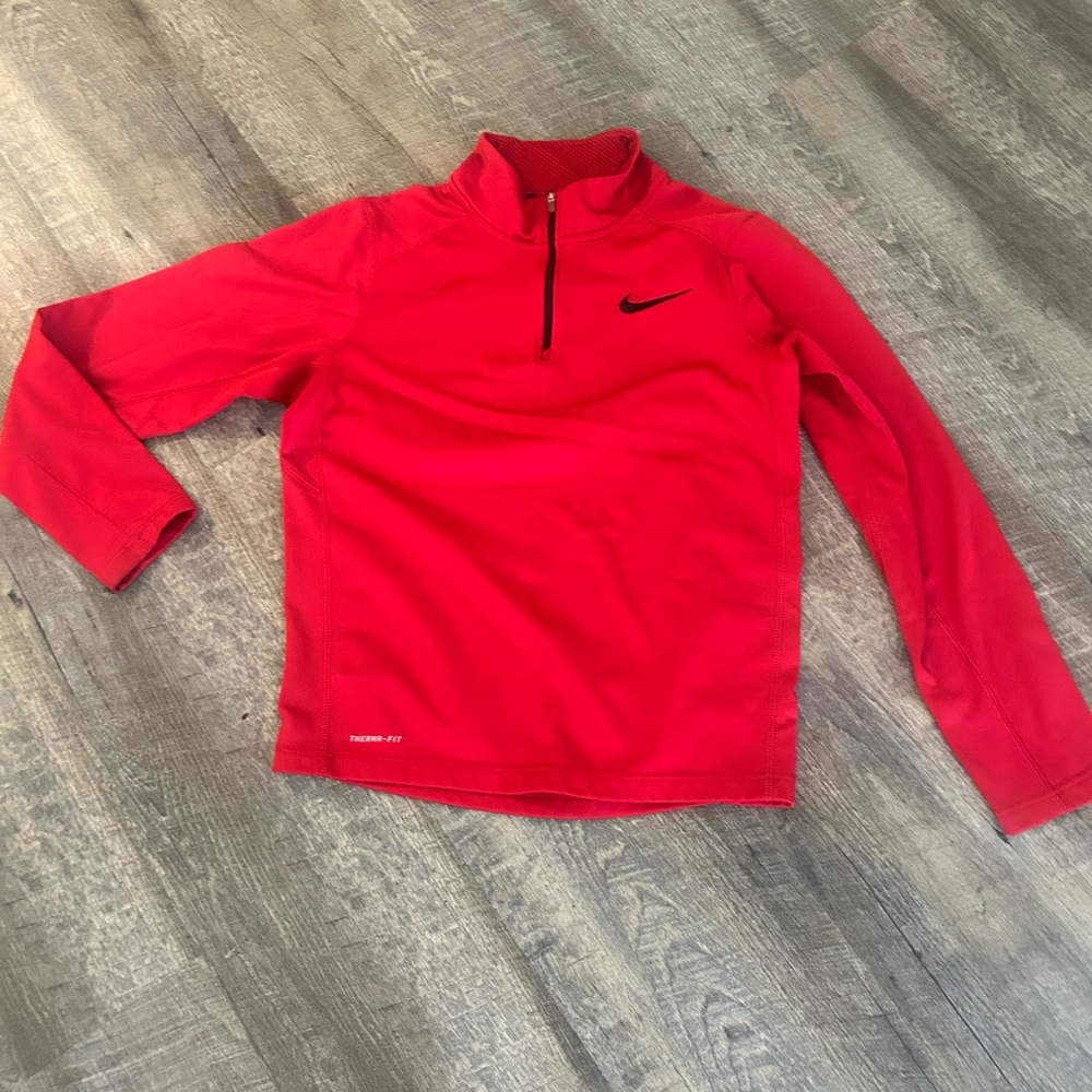 Nike men Red 1/4 Zip Performance Jacket